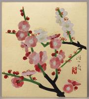 山口蓬春《紅白梅》