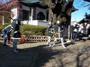 北浦和分団による放水活動